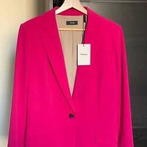 Theory Staple Blazer B Magenta